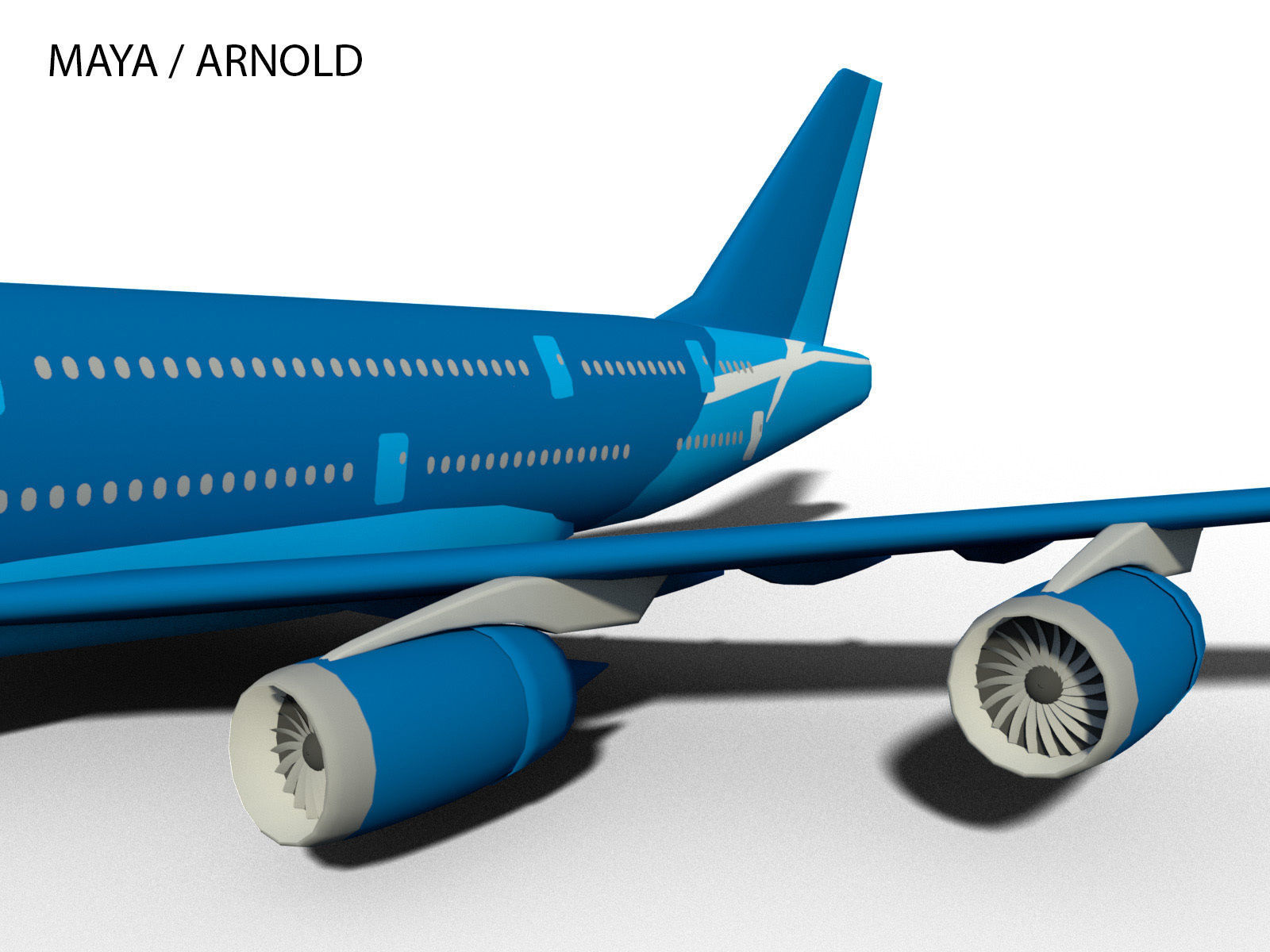 AIRBUS A380-800  Low-poly 3D model_4