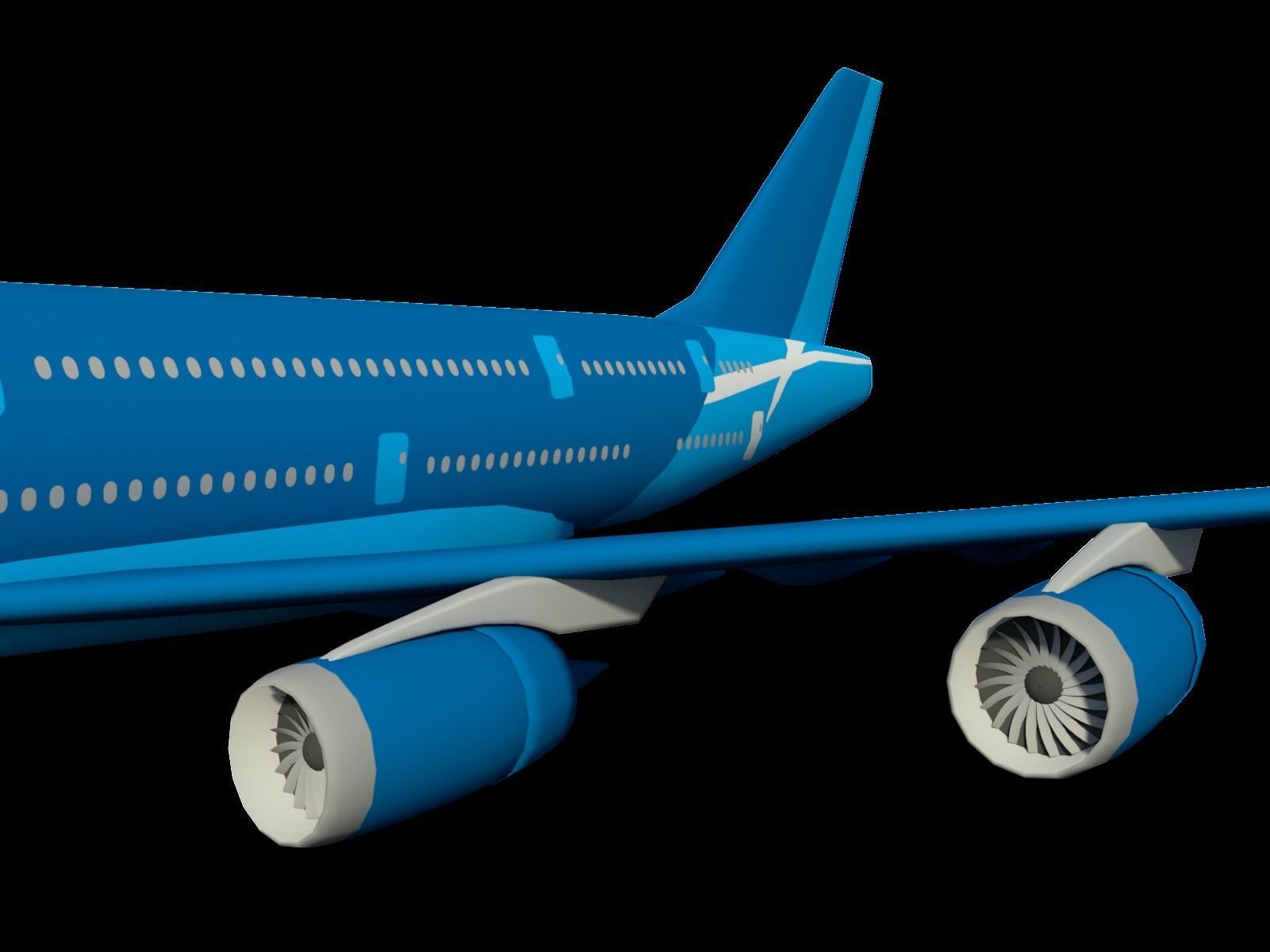 AIRBUS A380-800  Low-poly 3D model_9