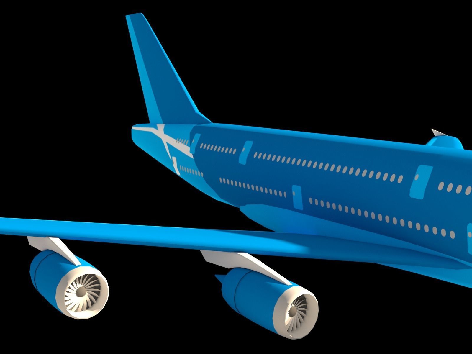 AIRBUS A380-800  Low-poly 3D model_12