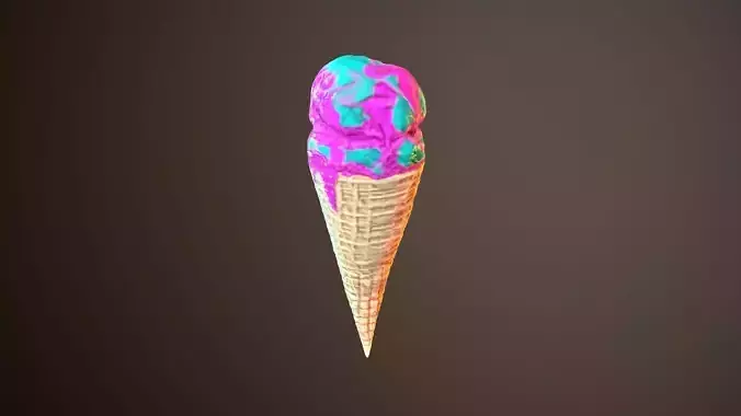 Berry Ice Cream Mood 3D model
