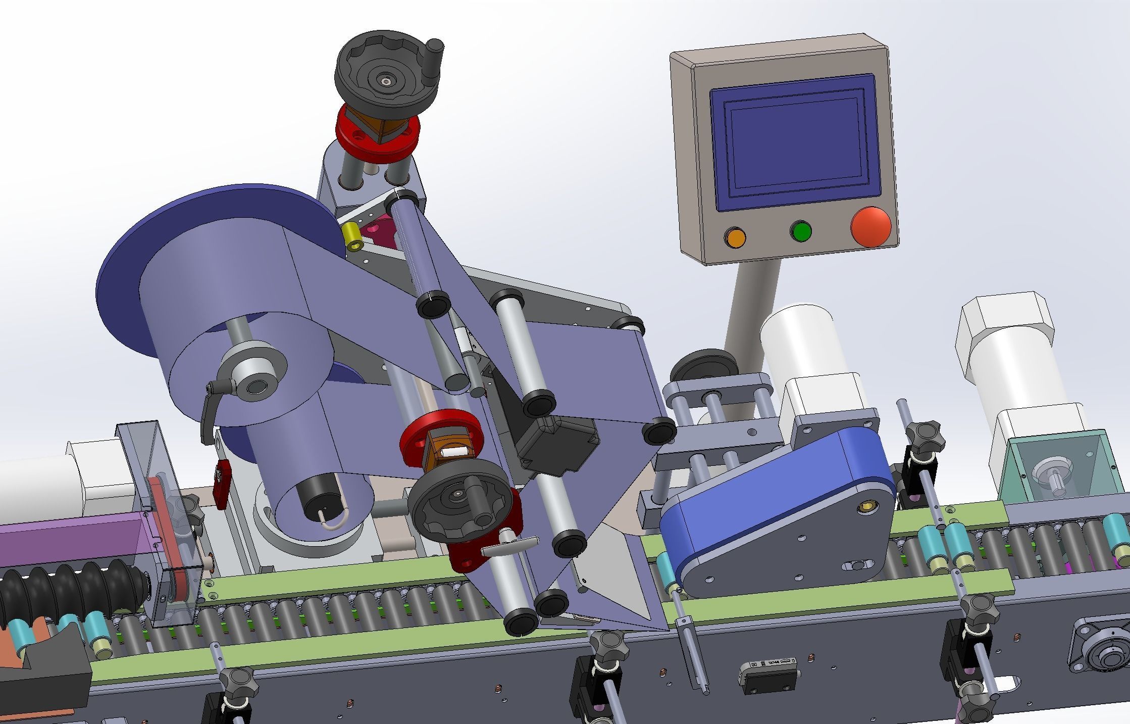 Vertical change horizontal labeling machine 3D model_12