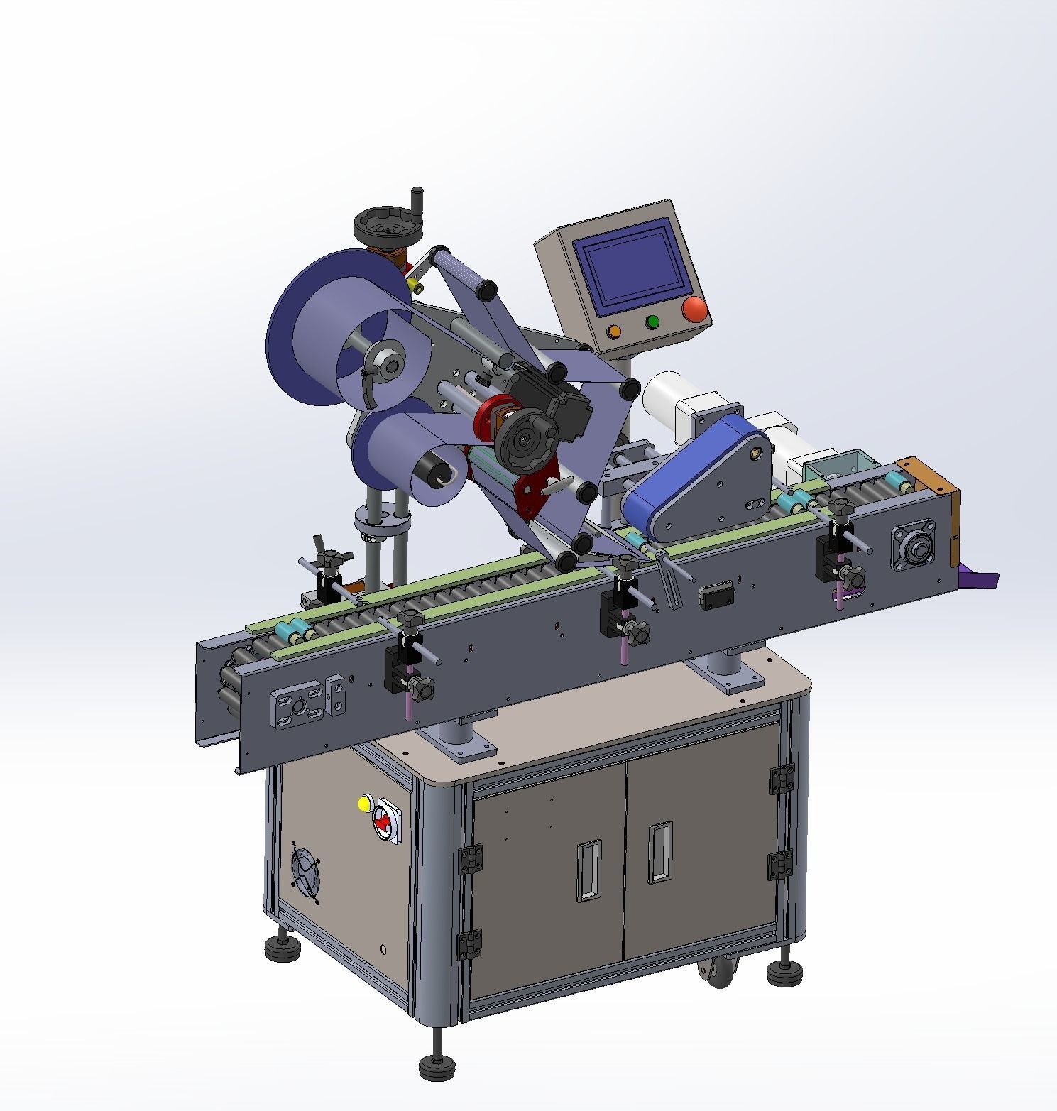 Vertical change horizontal labeling machine 3D model_17