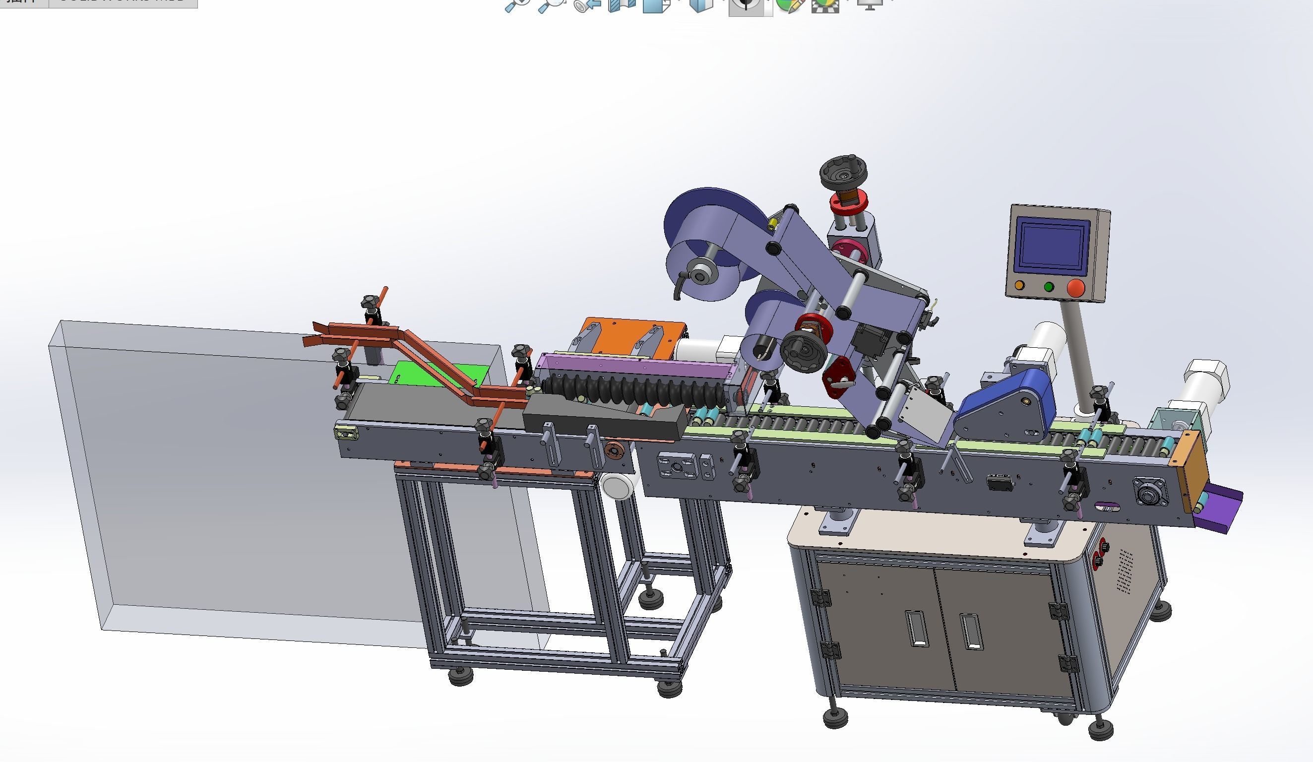 Vertical change horizontal labeling machine 3D model_1