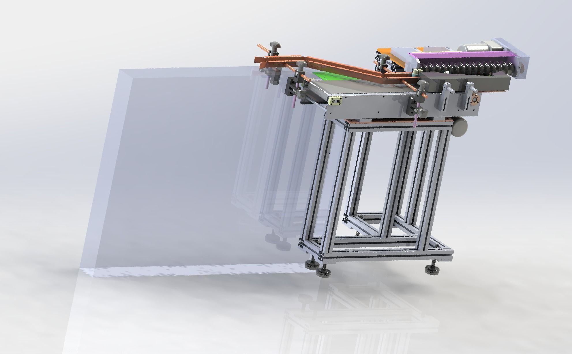 Vertical change horizontal labeling machine 3D model_11