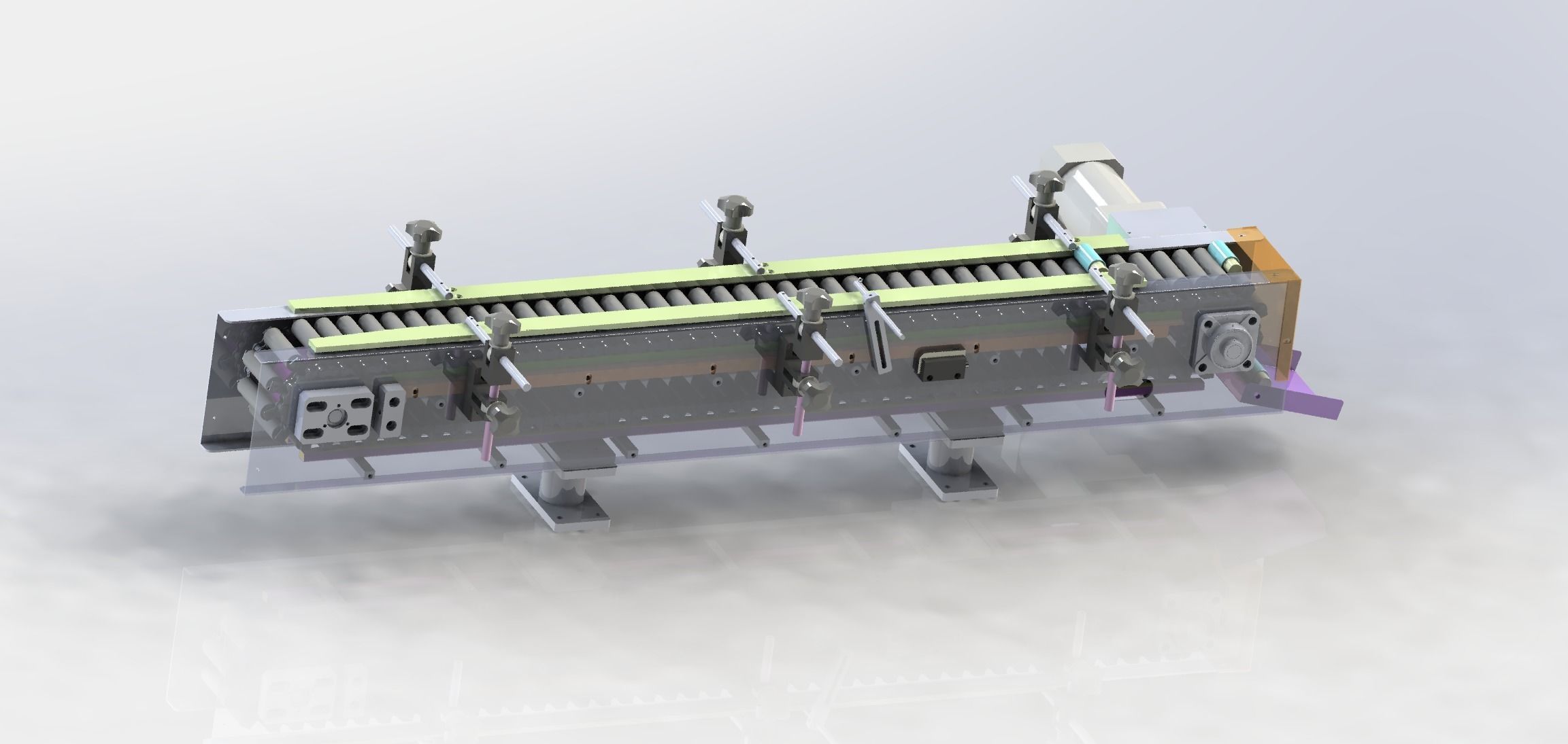 Vertical change horizontal labeling machine 3D model_5
