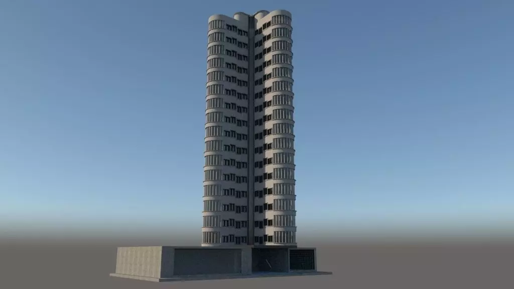 Skyscrapper Hotel 3D model_0