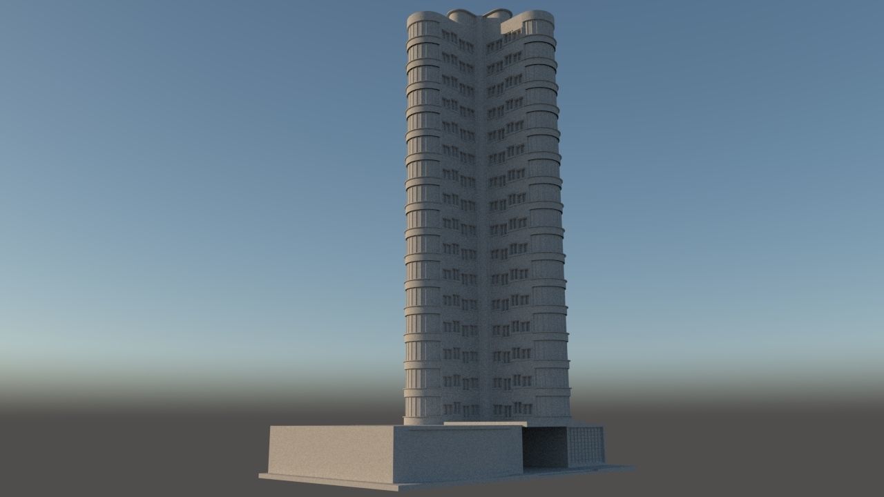 Skyscrapper Hotel 3D model_7
