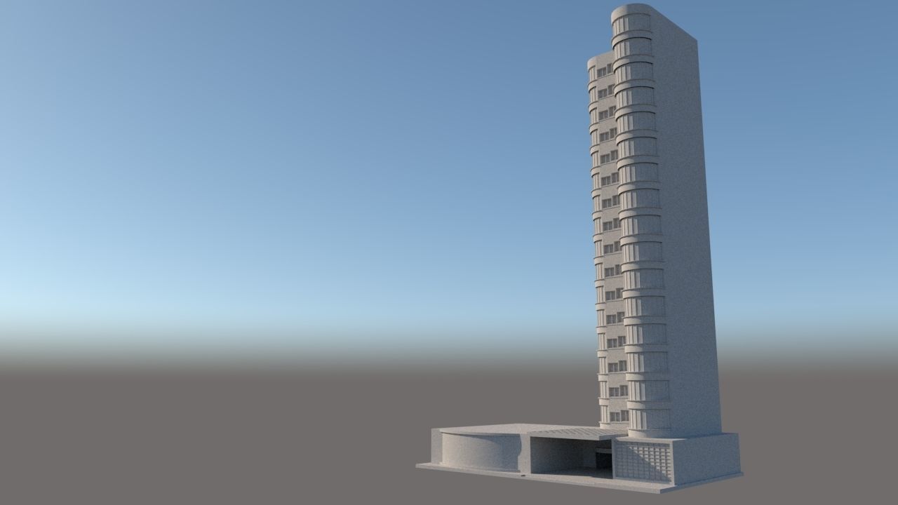 Skyscrapper Hotel 3D model_6