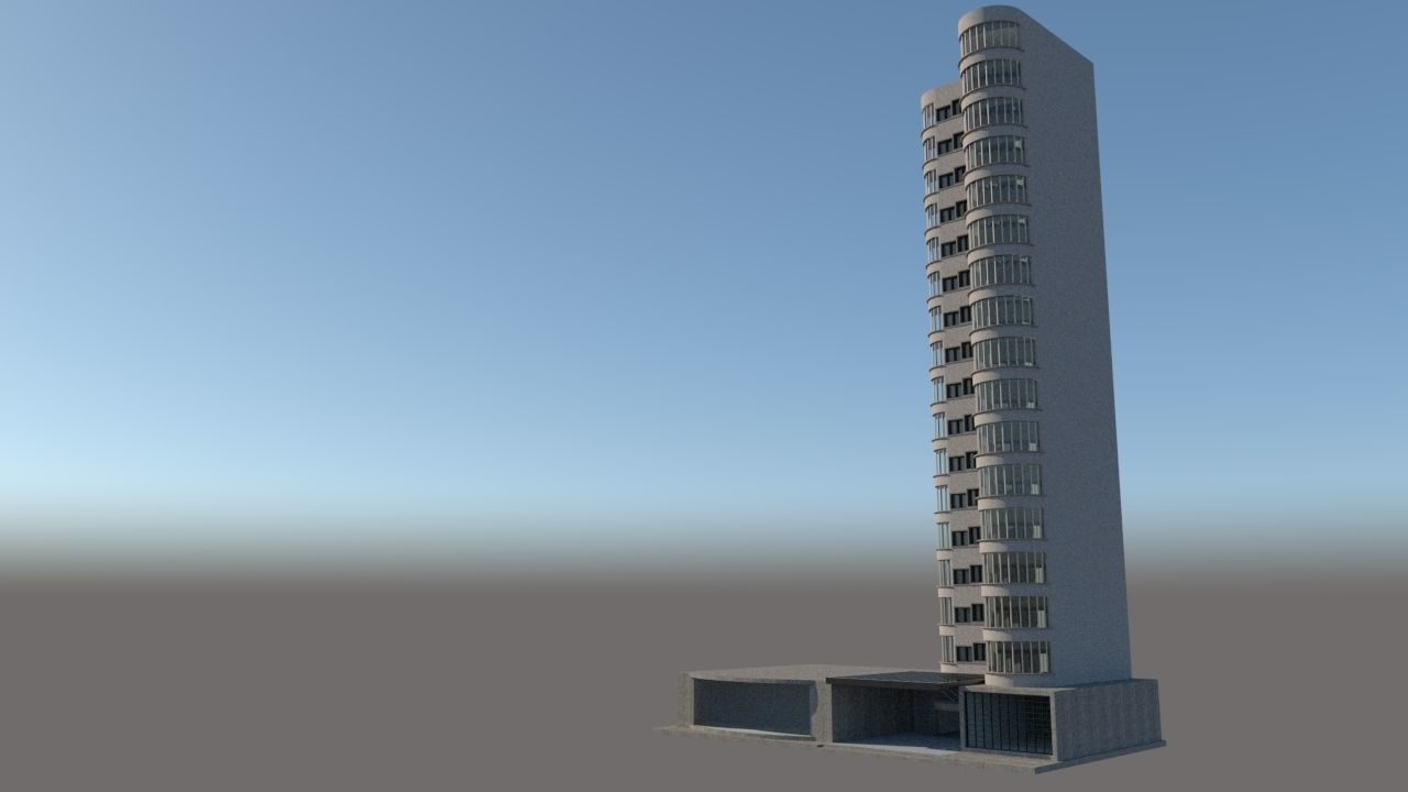 Skyscrapper Hotel 3D model_5