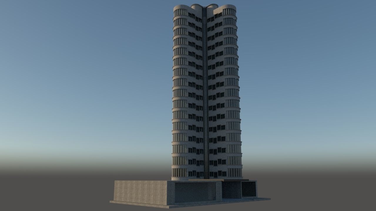 Skyscrapper Hotel 3D model_8