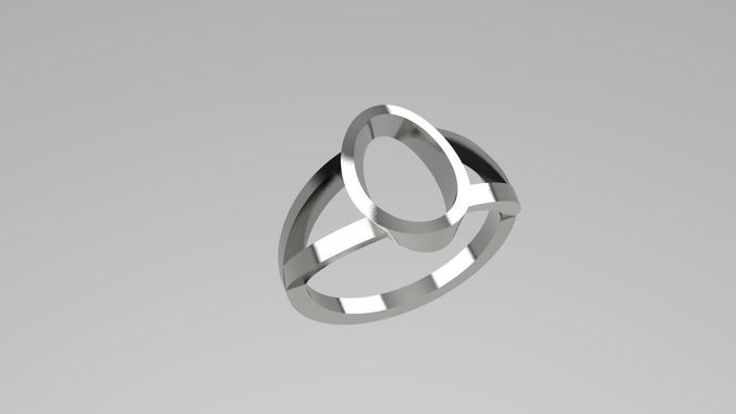 ring for oval gemstone Free 3D print model