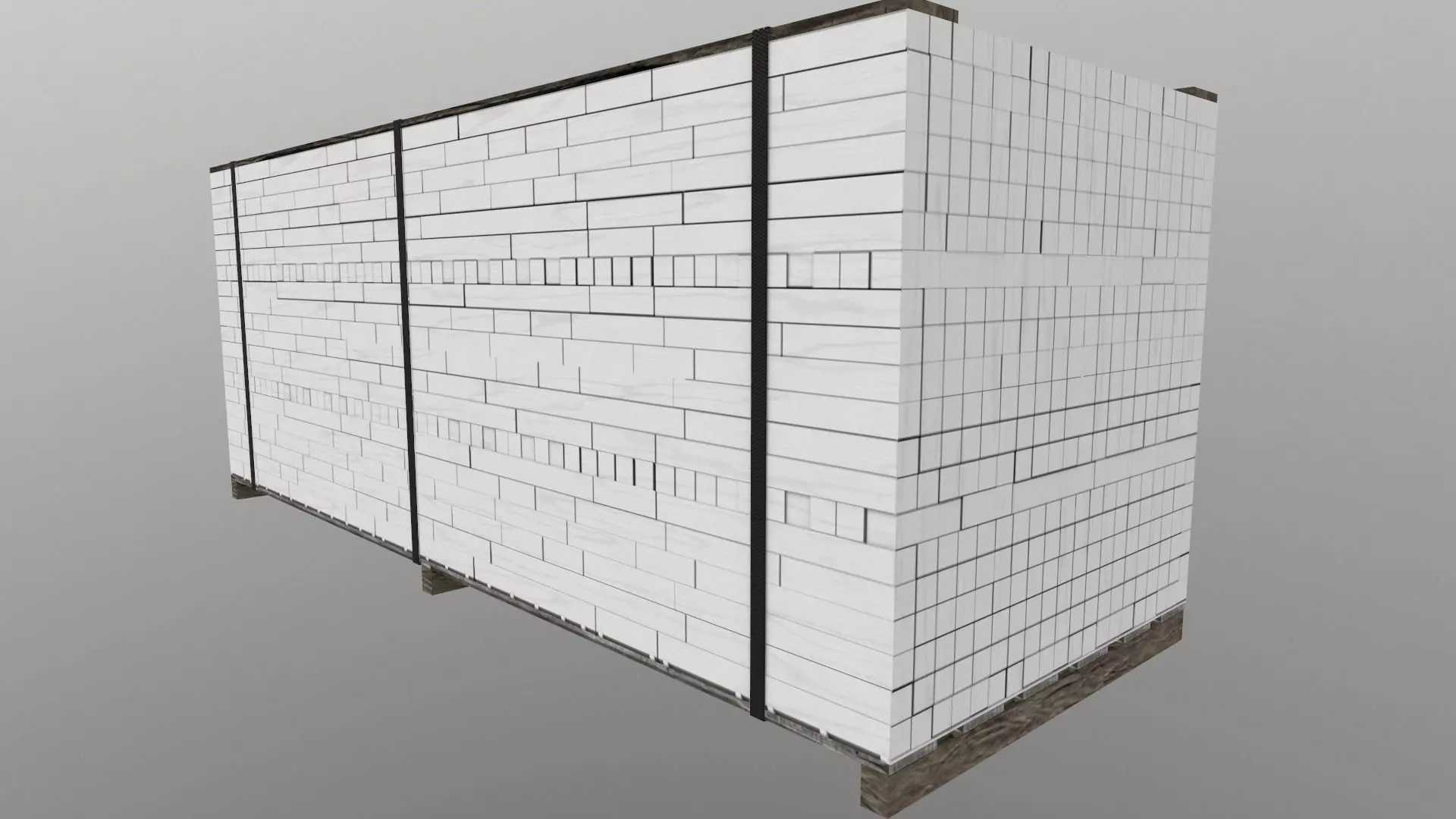 Wood Package  Low-poly 3D model_0