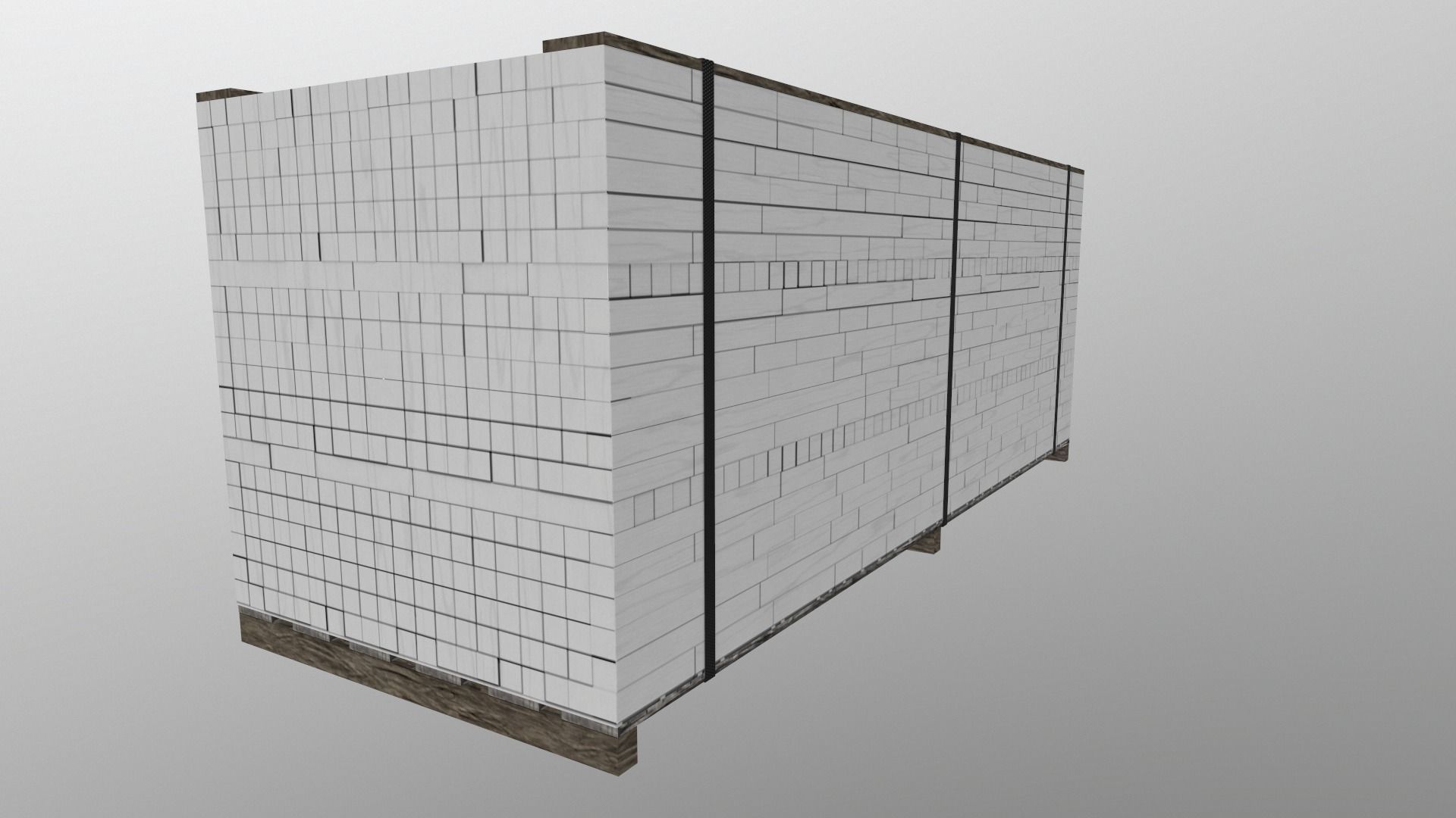 Wood Package  Low-poly 3D model_8