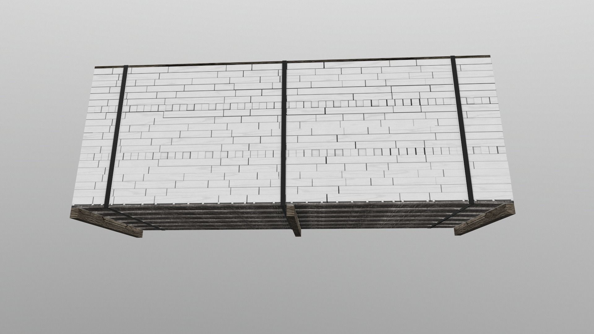 Wood Package  Low-poly 3D model_6