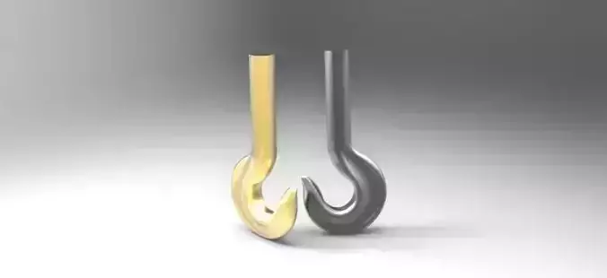 Hook two hooks Free 3D model