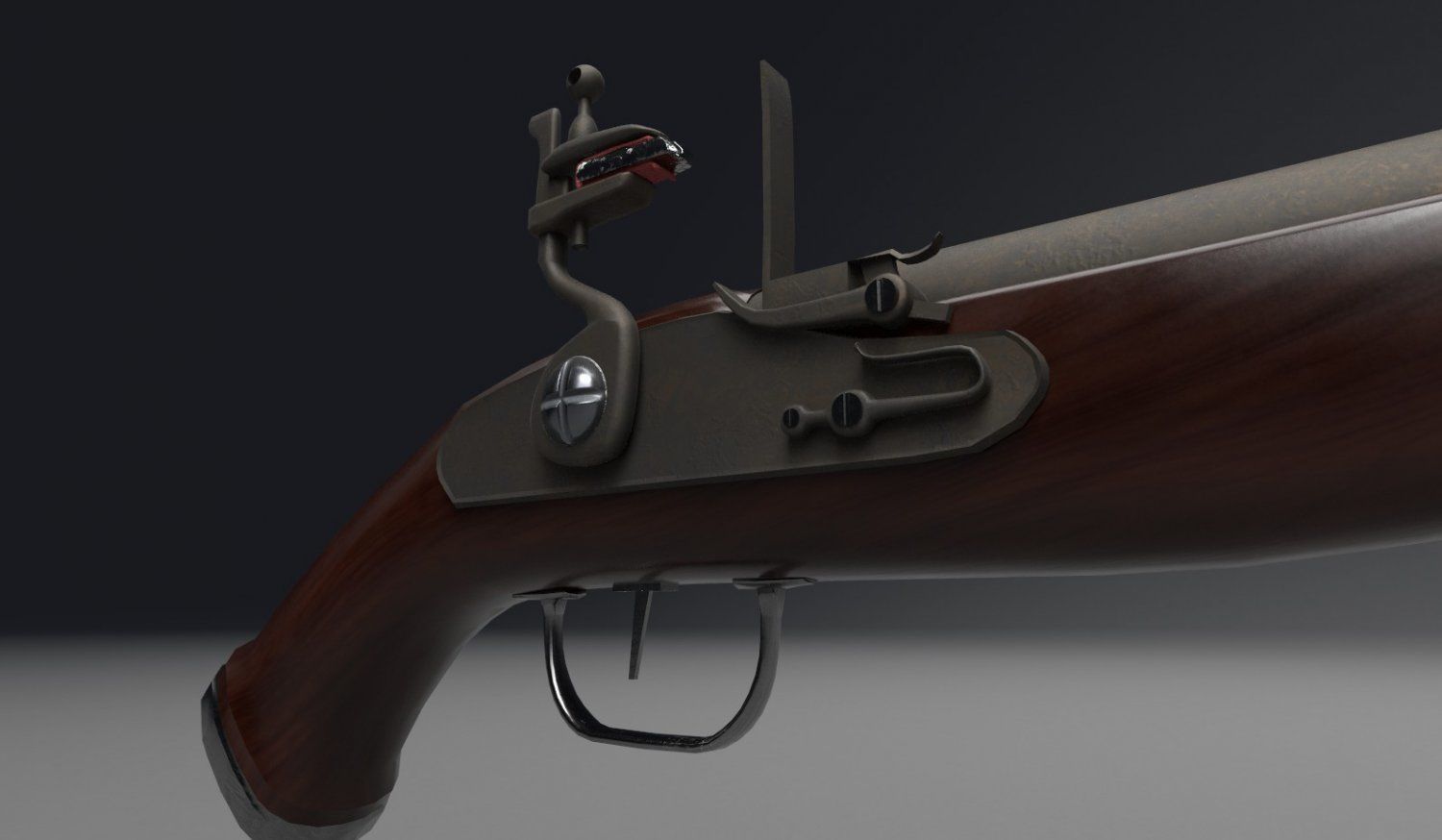Flintlock Gun 3D model_2