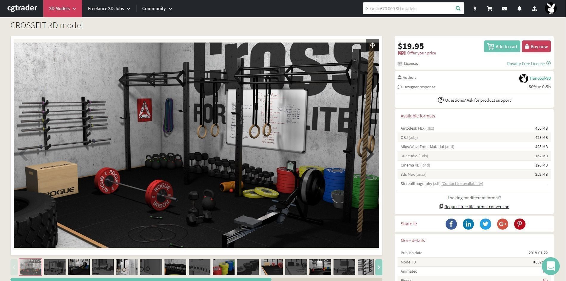 Concept2 SkiErg 3D model_29