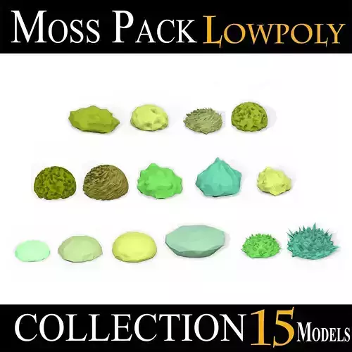 LOW POLY Moss Pack 