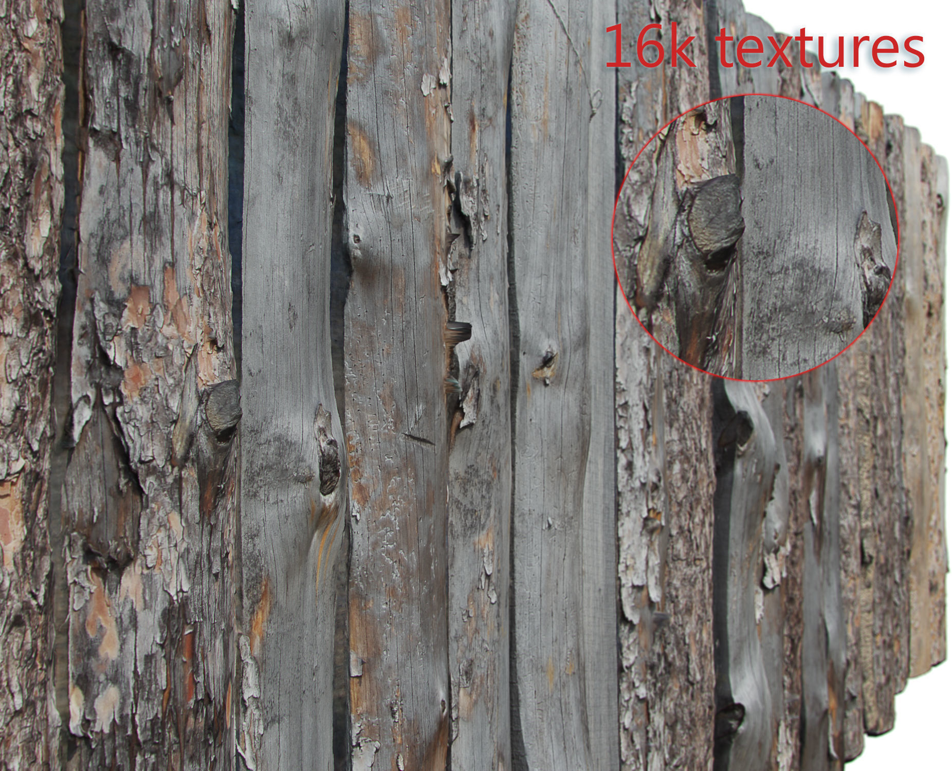 Wooden Old Fence Scan 3D model_1