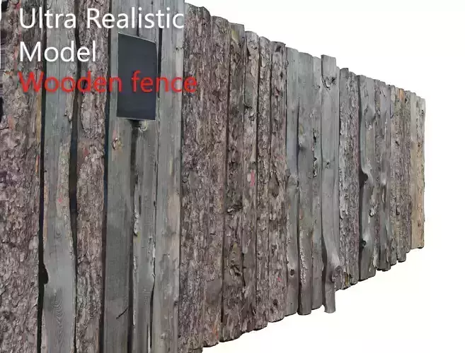 Wooden Old Fence Scan