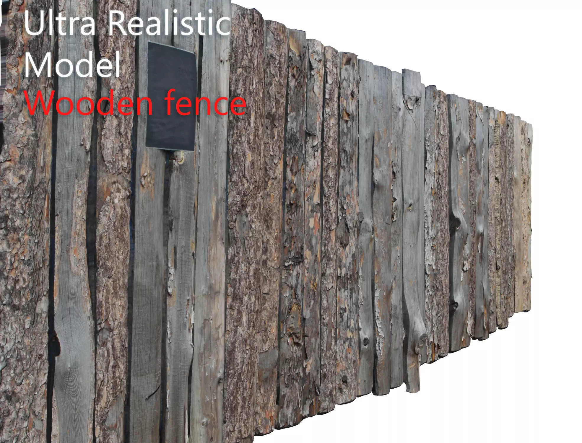 Wooden Old Fence Scan 3D model_0