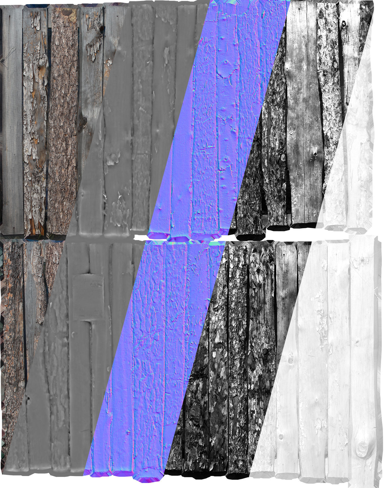 Wooden Old Fence Scan 3D model_6