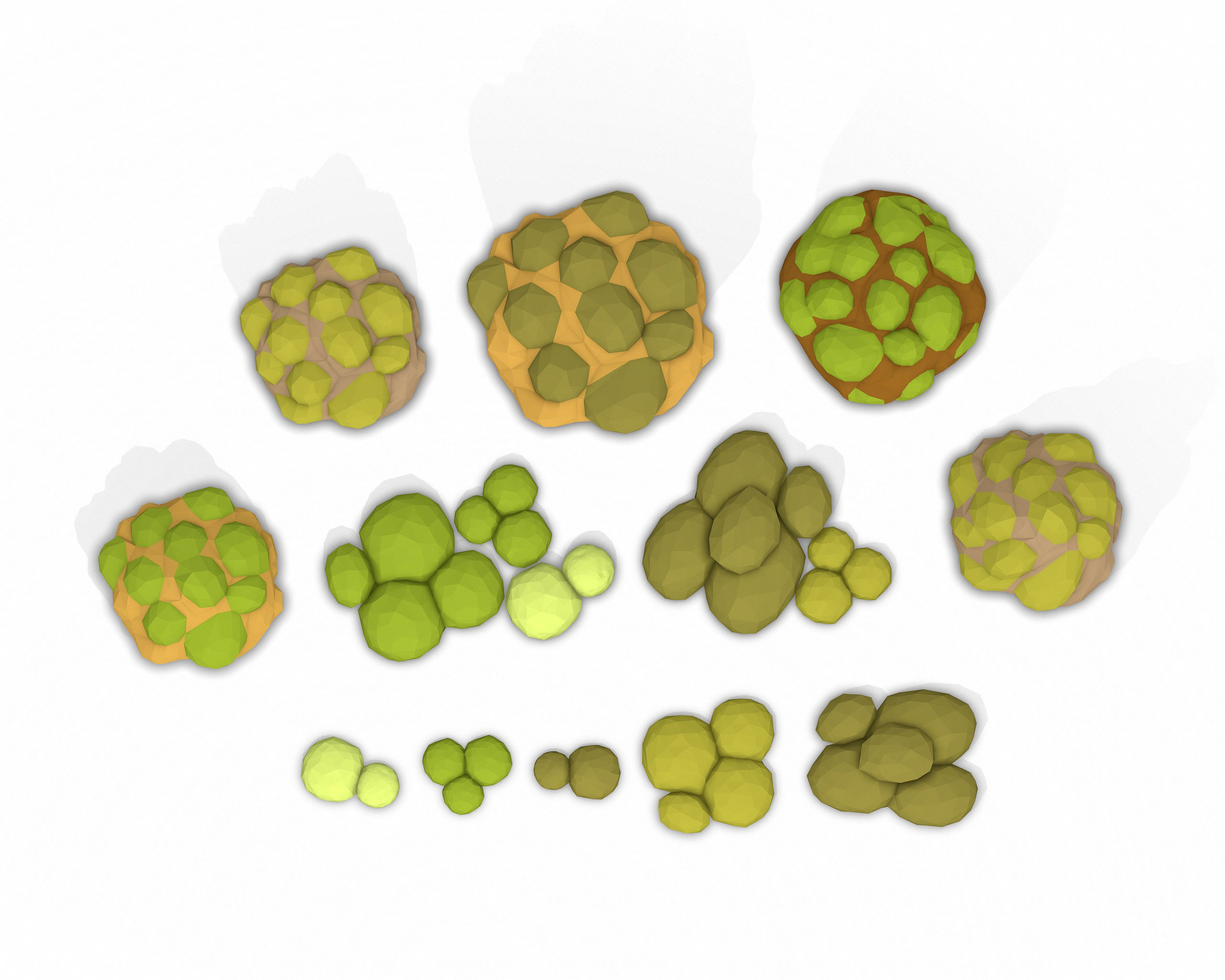 LOW POLY Moss Pack 2 Low-poly 3D model_2