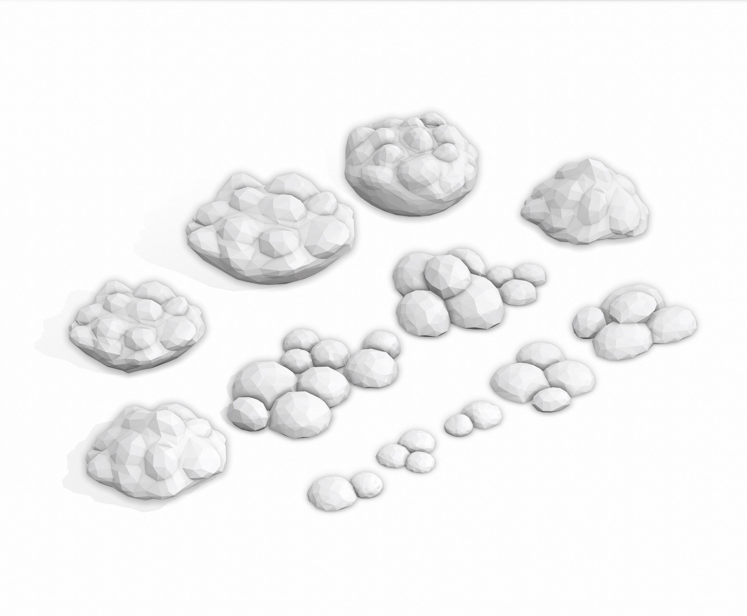 LOW POLY Moss Pack 2 Low-poly 3D model_19