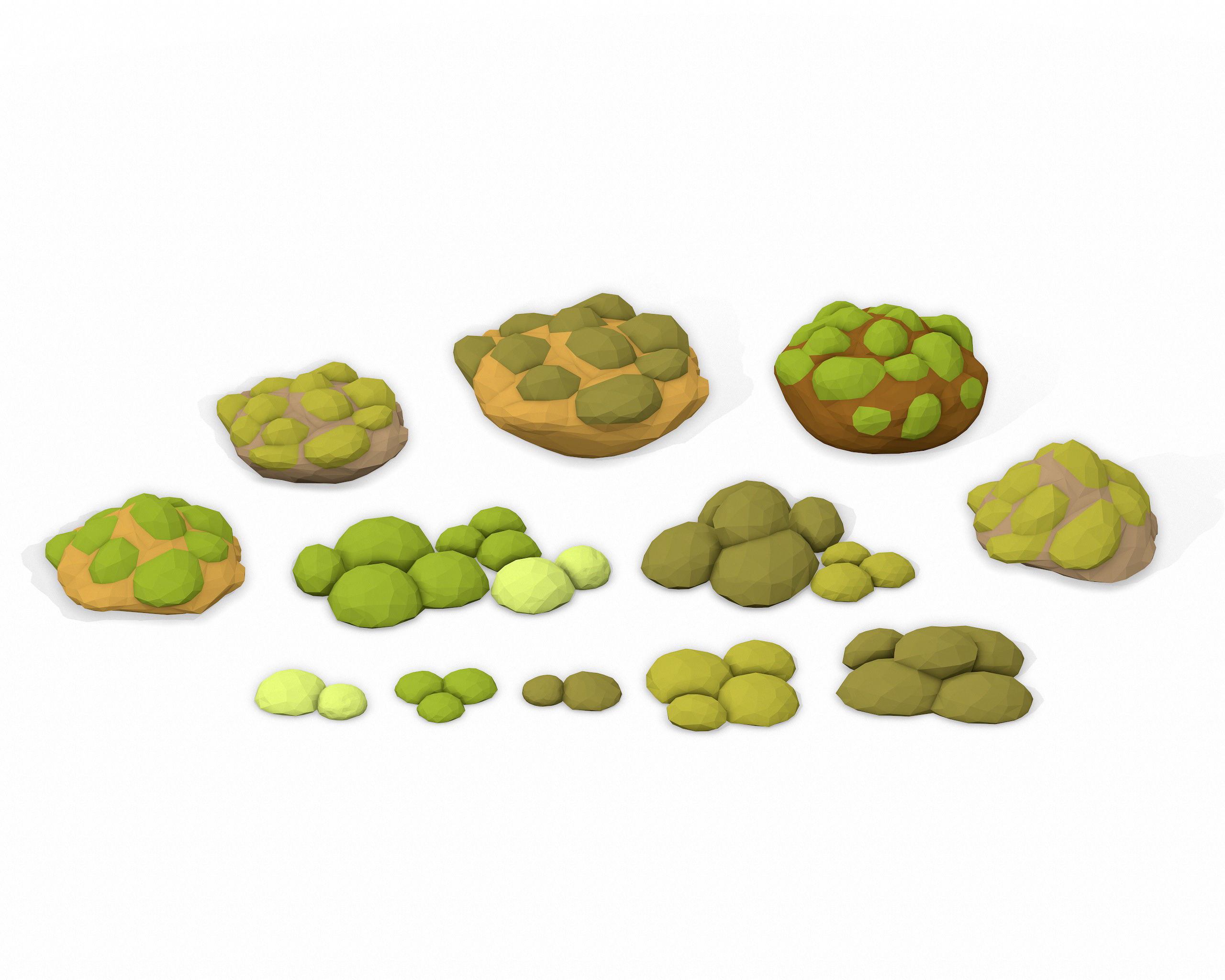 LOW POLY Moss Pack 2 Low-poly 3D model_3