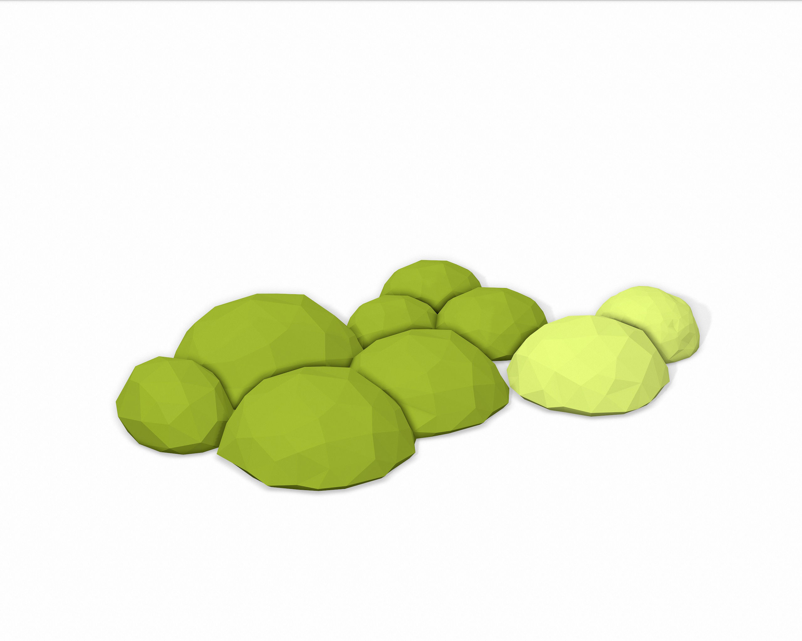 LOW POLY Moss Pack 2 Low-poly 3D model_10