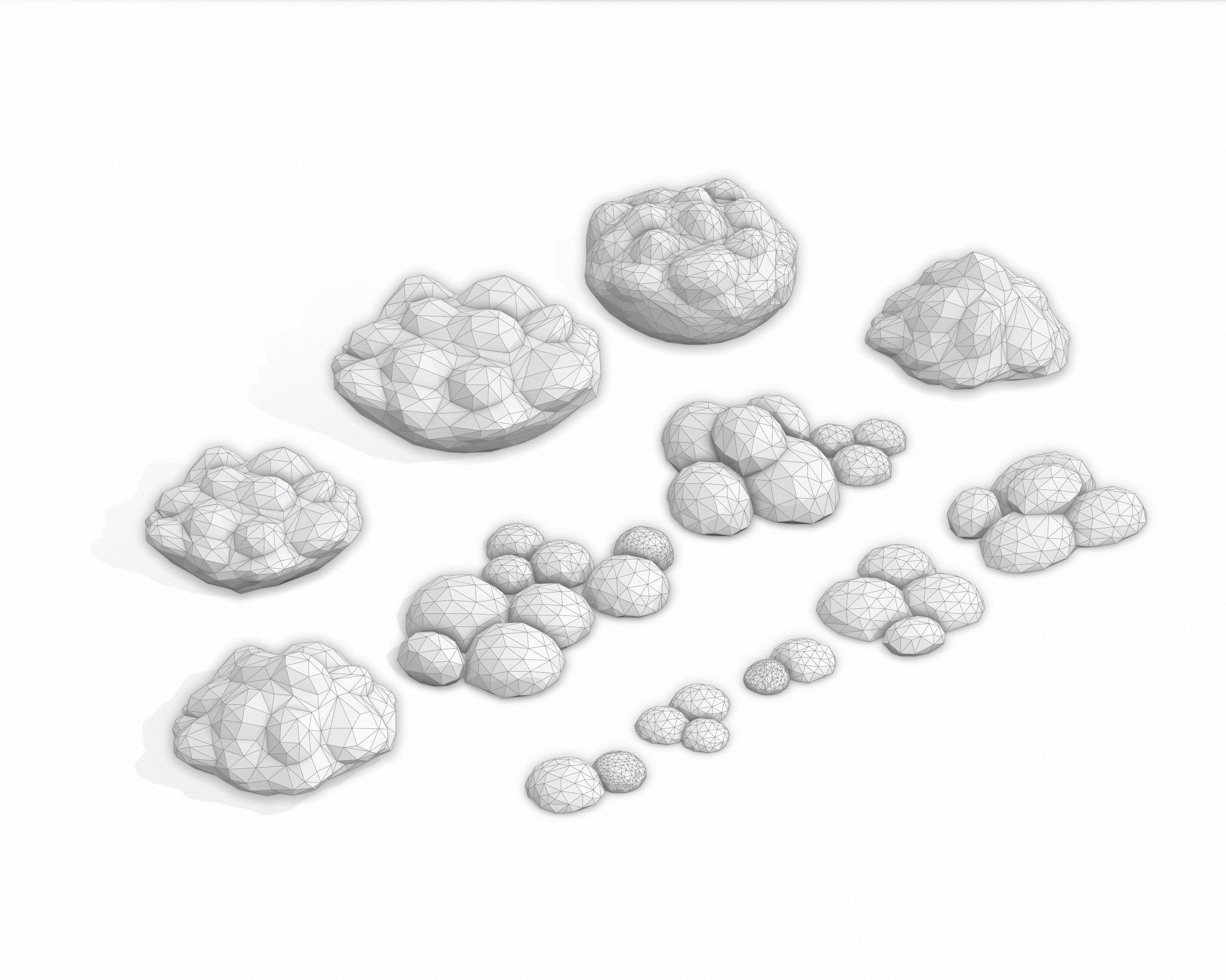 LOW POLY Moss Pack 2 Low-poly 3D model_18