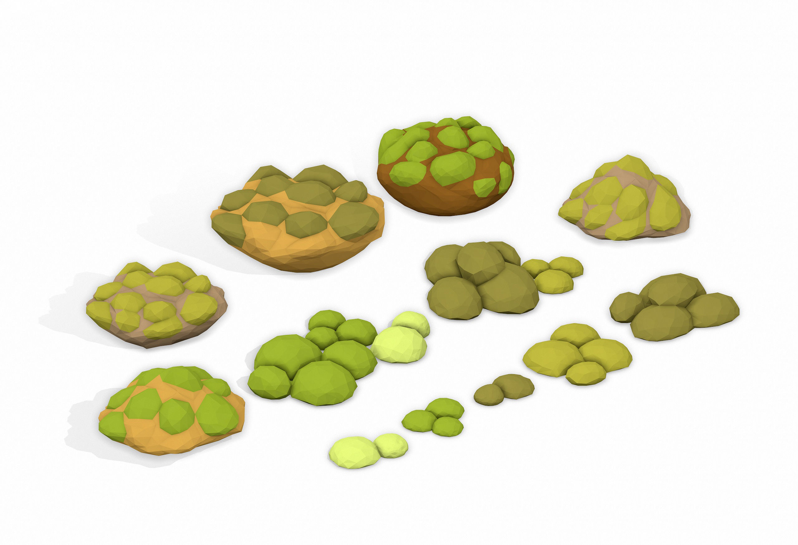 LOW POLY Moss Pack 2 Low-poly 3D model_1