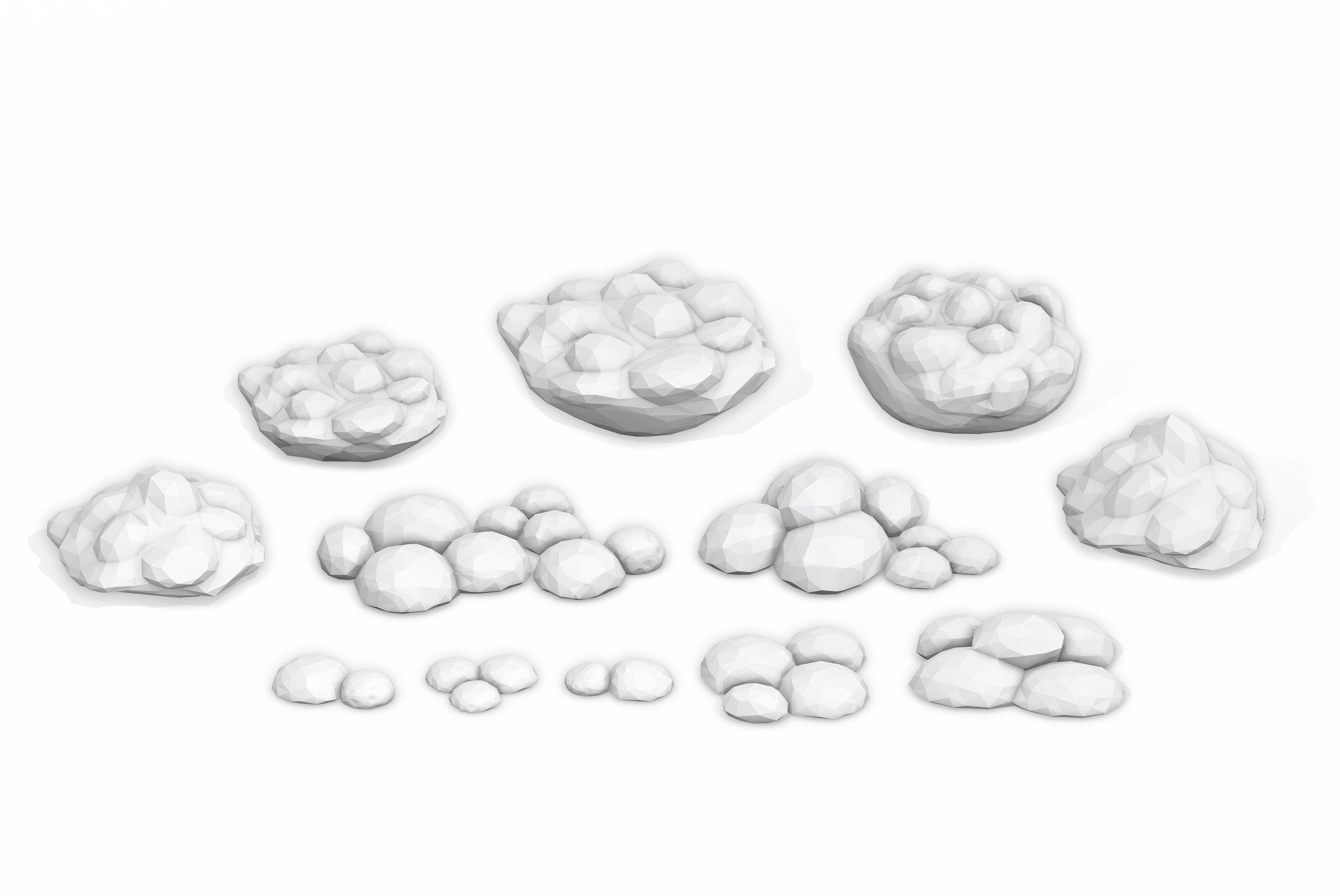 LOW POLY Moss Pack 2 Low-poly 3D model_17