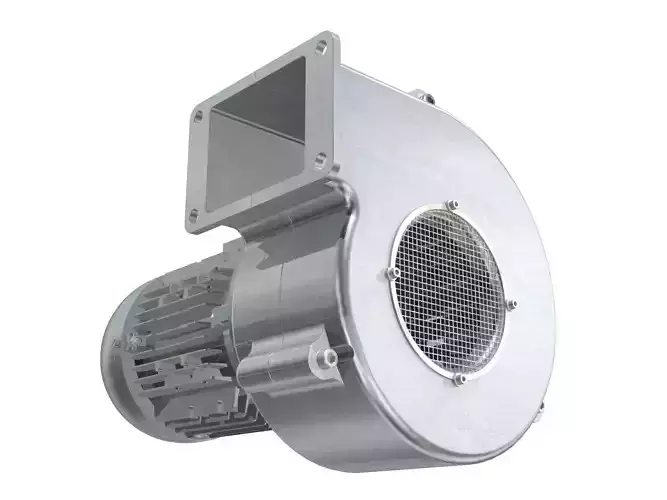 Industrial Centrifugal Blower Fan - Animated 3D model