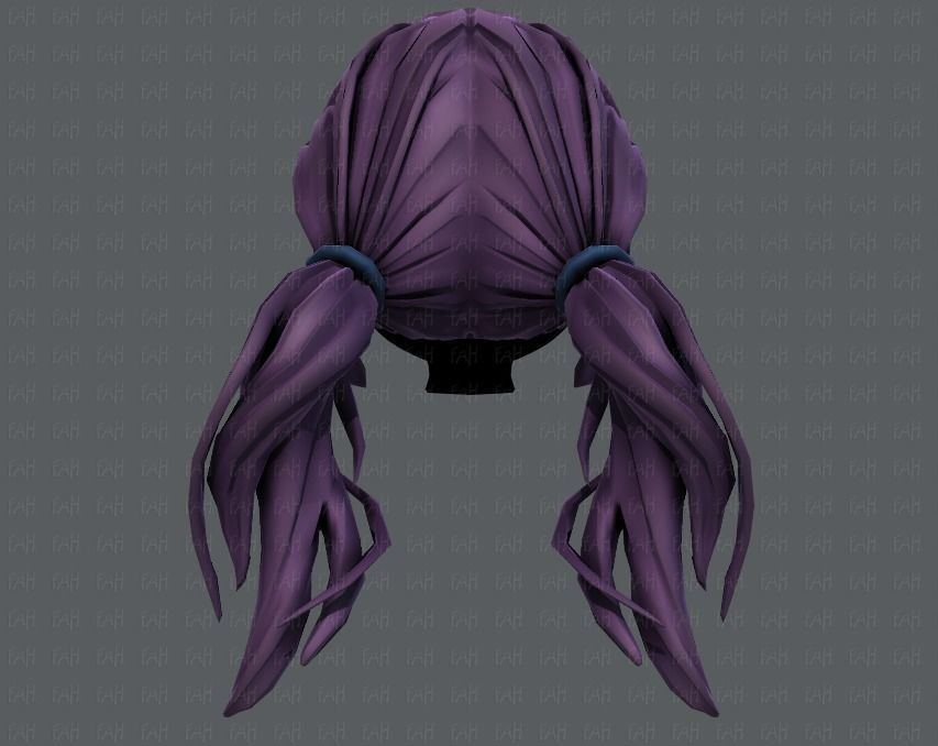 3D Hair style for girl V27 Low-poly 3D model_21
