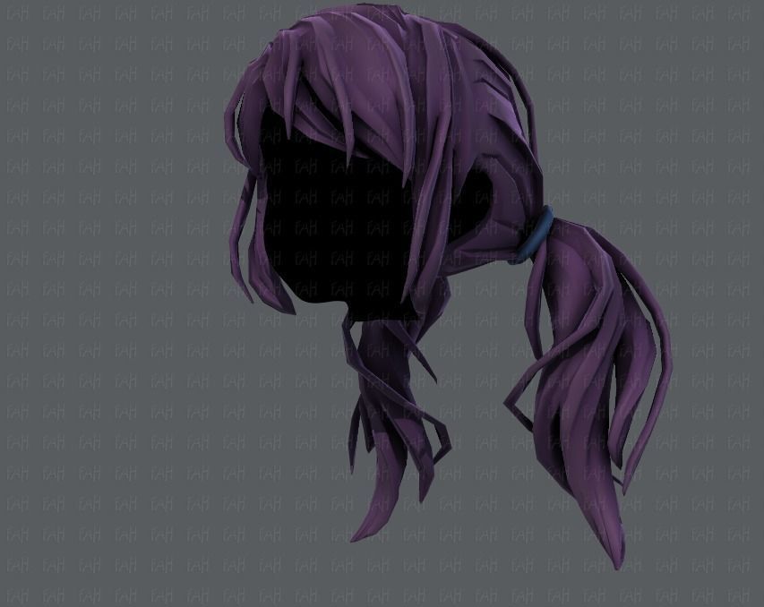 3D Hair style for girl V27 Low-poly 3D model_24