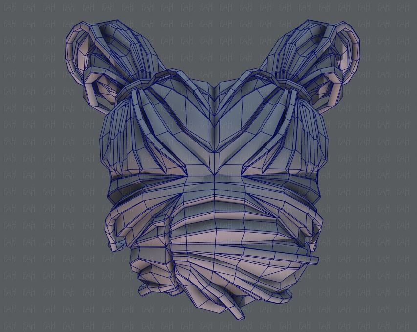 3D Hair style for girl V27 Low-poly 3D model_36