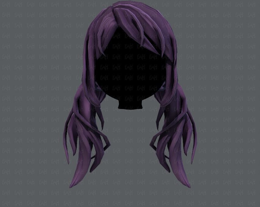 3D Hair style for girl V27 Low-poly 3D model_17