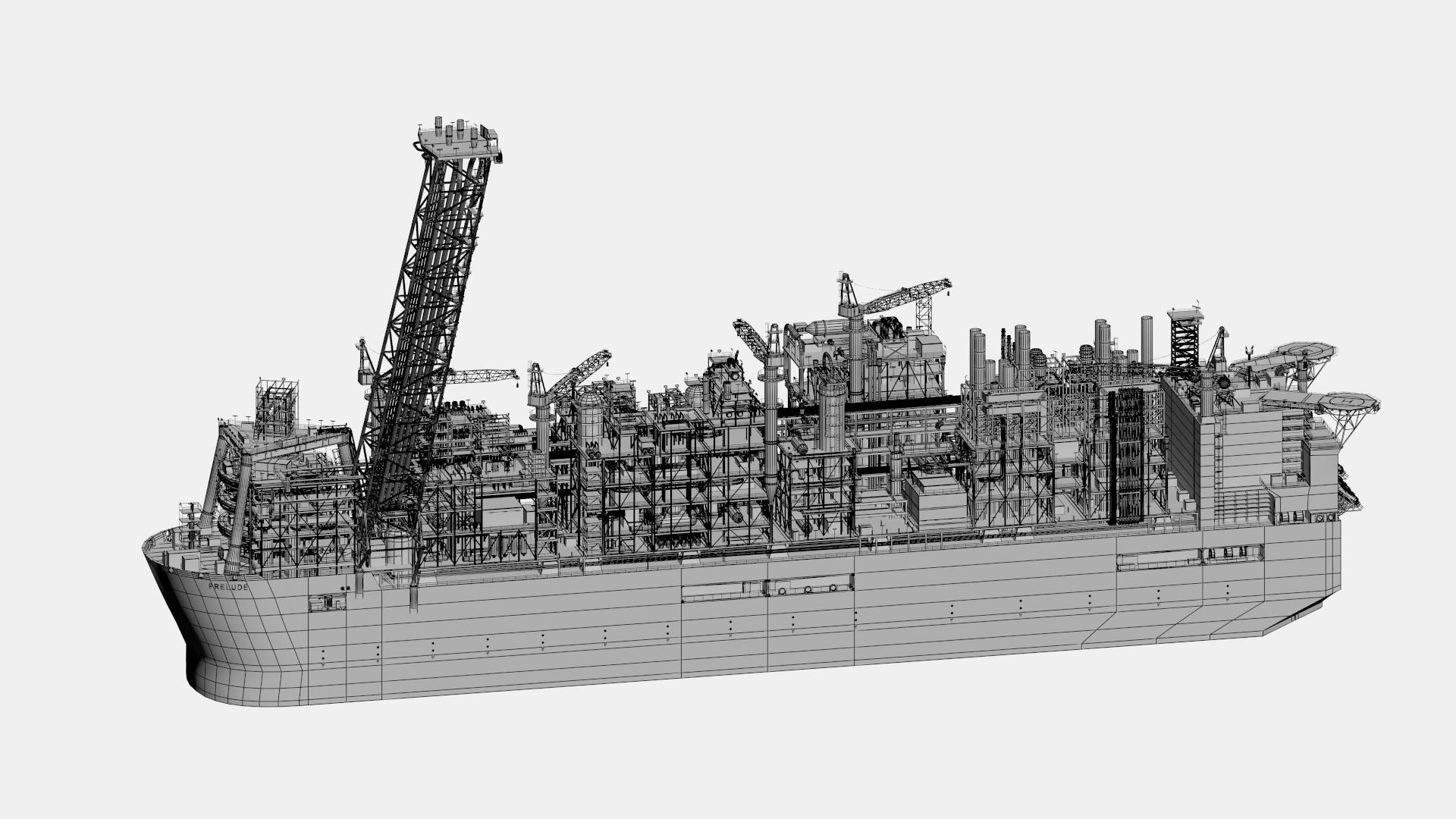 Shell prelude FLNG        3D model_10