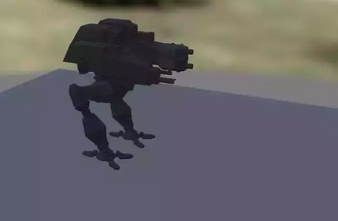 War Mech Riged Free 3D model