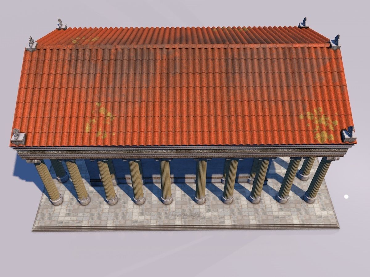 Greek jonic temple 3D model_7