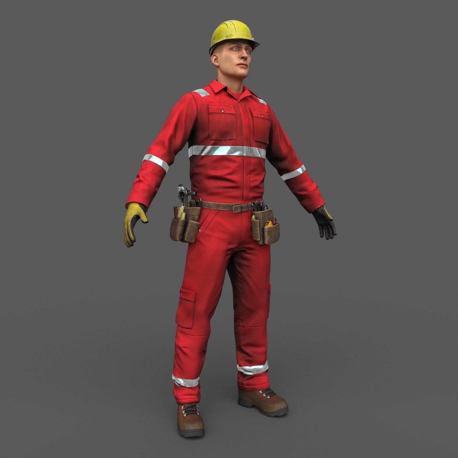 Offshore Worker Low Poly Low-poly 3D model_2