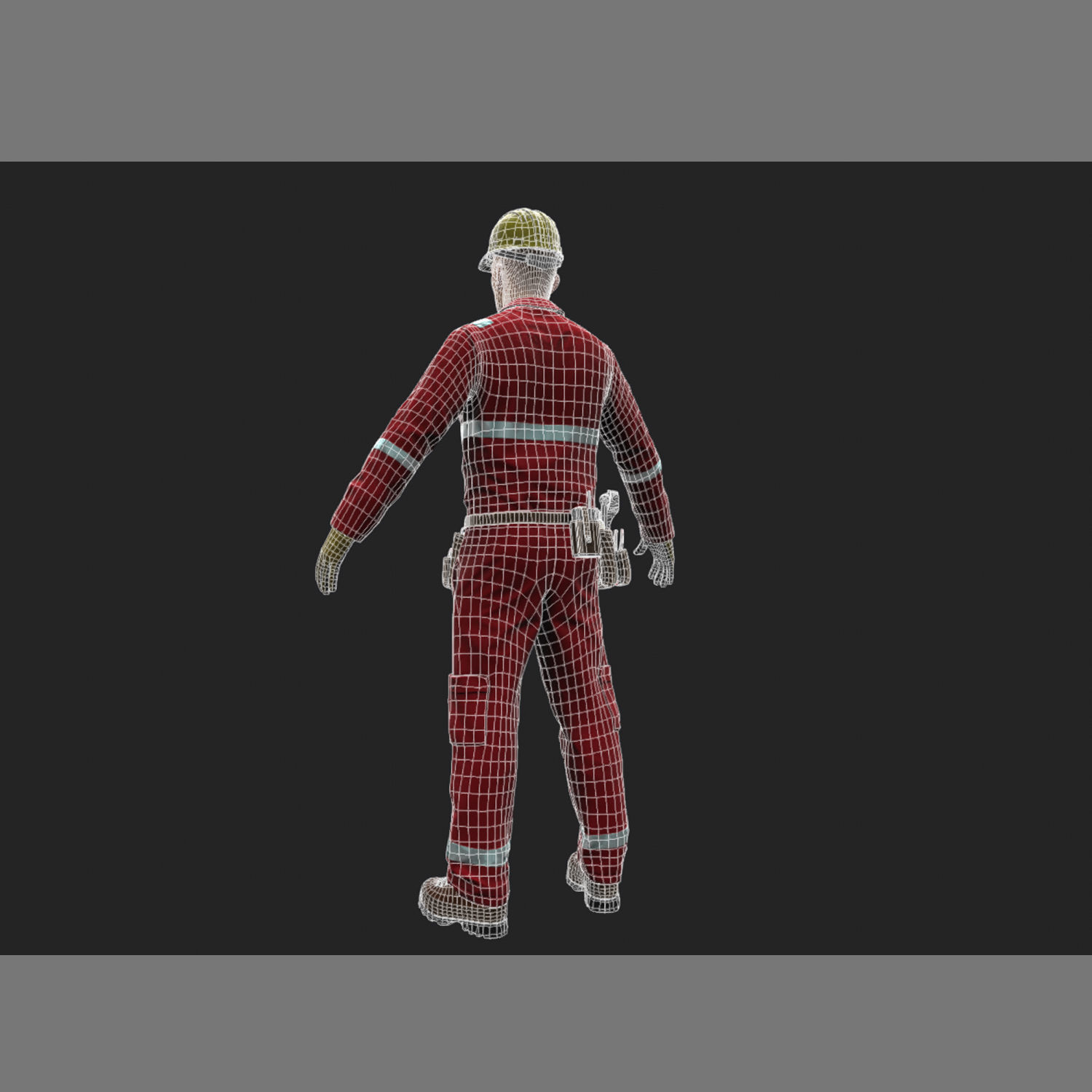 Offshore Worker Low Poly Low-poly 3D model_19