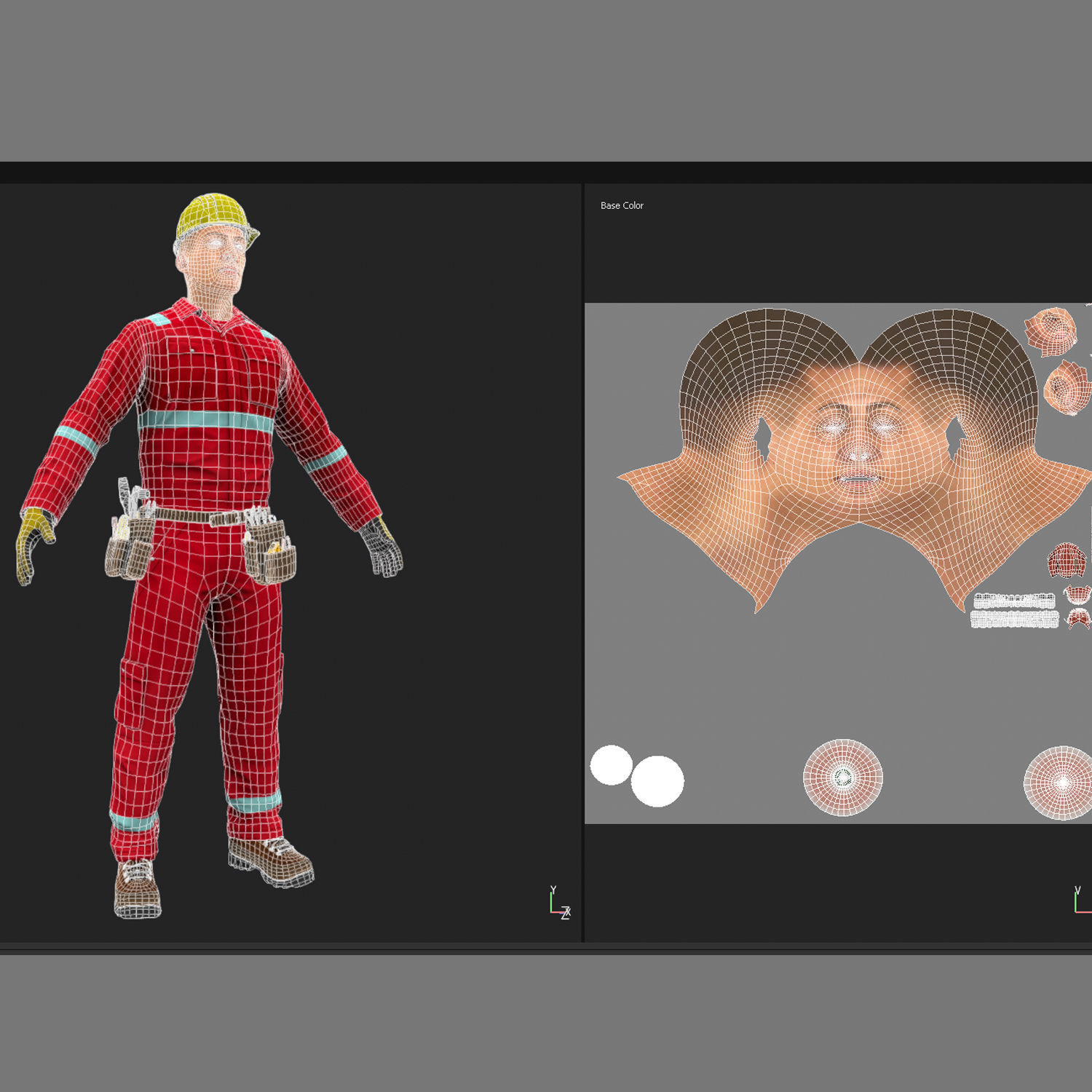 Offshore Worker Low Poly Low-poly 3D model_12