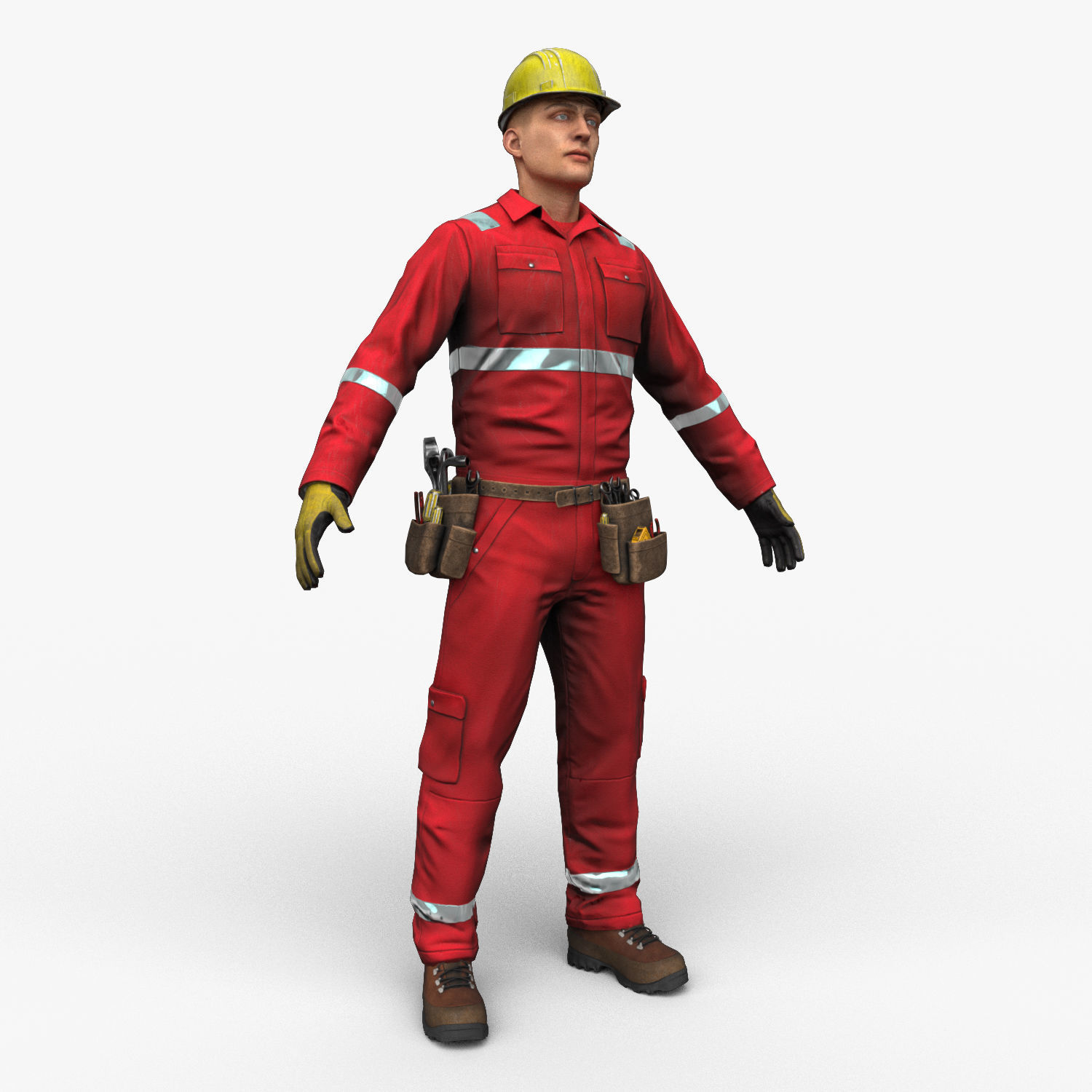 Offshore Worker Low Poly Low-poly 3D model_1