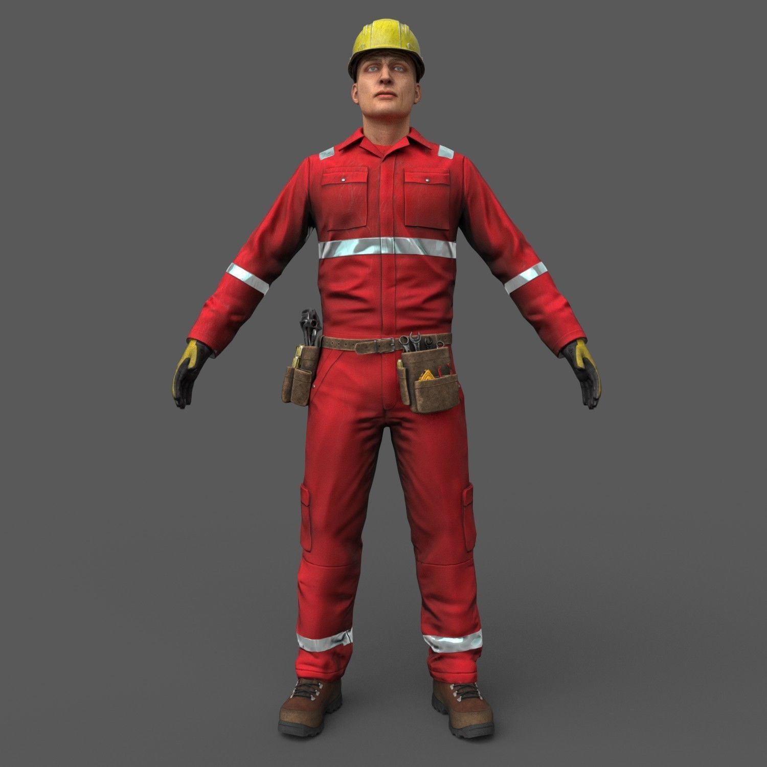 Offshore Worker Low Poly Low-poly 3D model_5