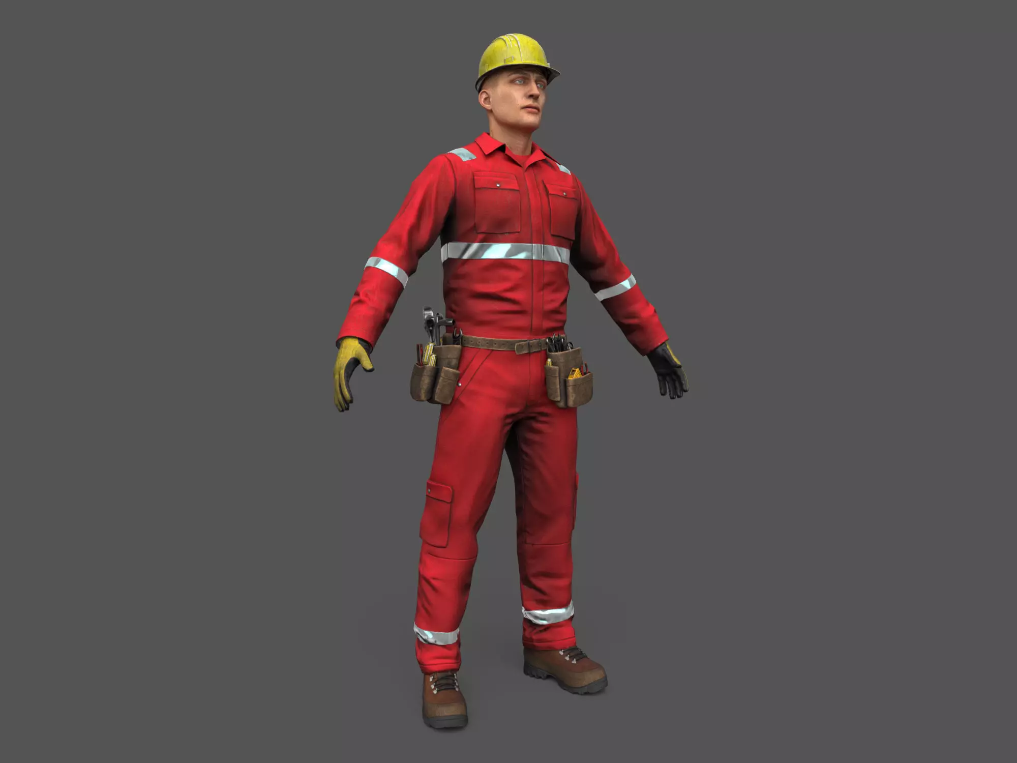Offshore Worker Low Poly Low-poly 3D model_0