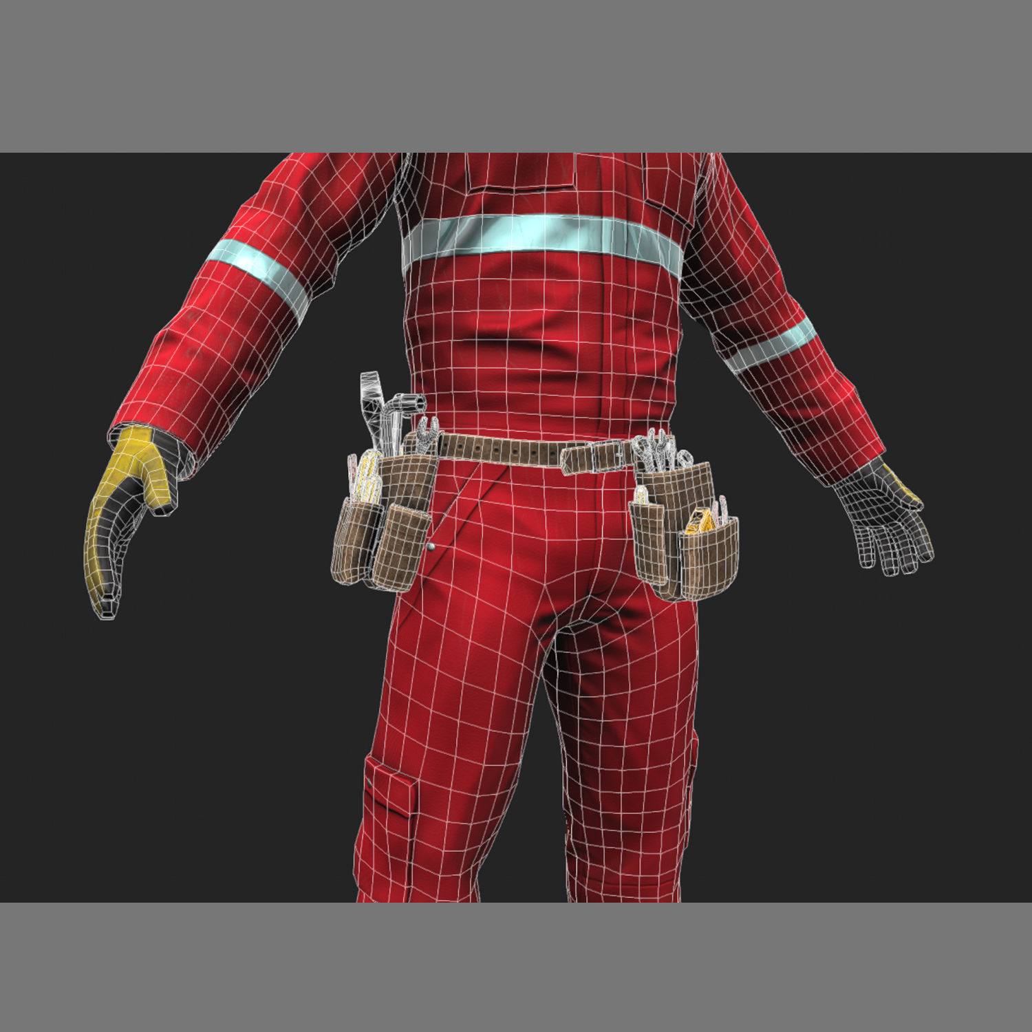 Offshore Worker Low Poly Low-poly 3D model_17