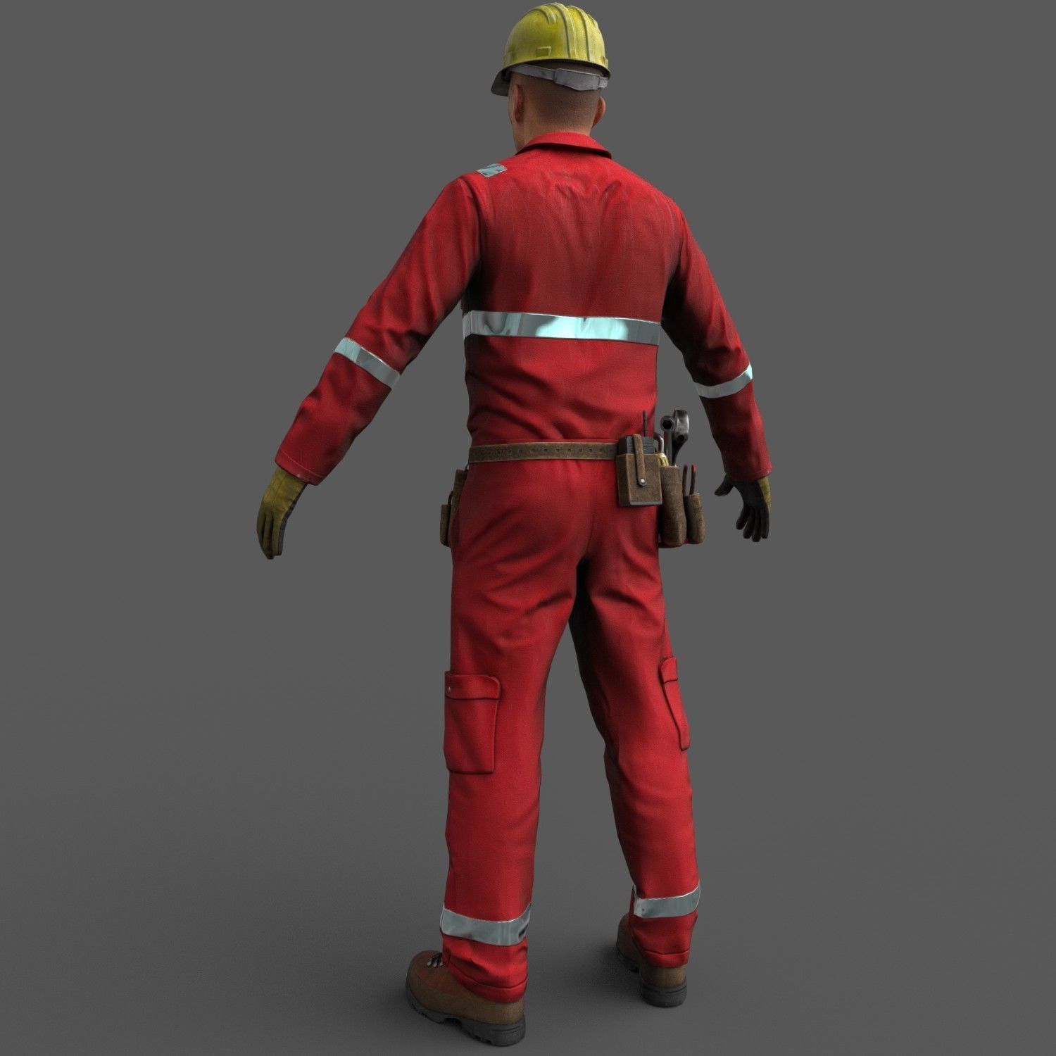 Offshore Worker Low Poly Low-poly 3D model_3