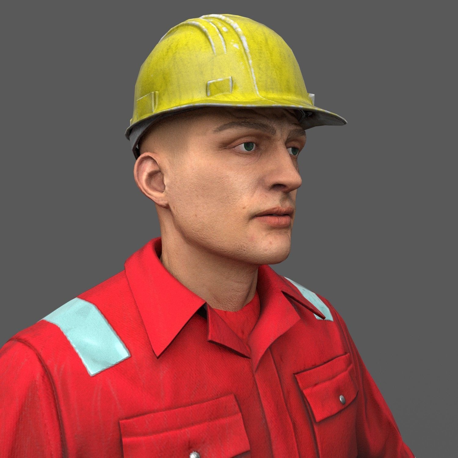 Offshore Worker Low Poly Low-poly 3D model_11